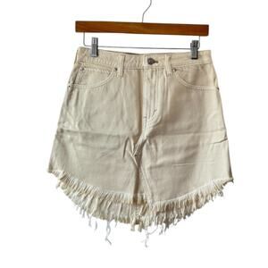 We The Free By Free People Bailey Denim Skirt in Coconut Women's Size 26 NEW